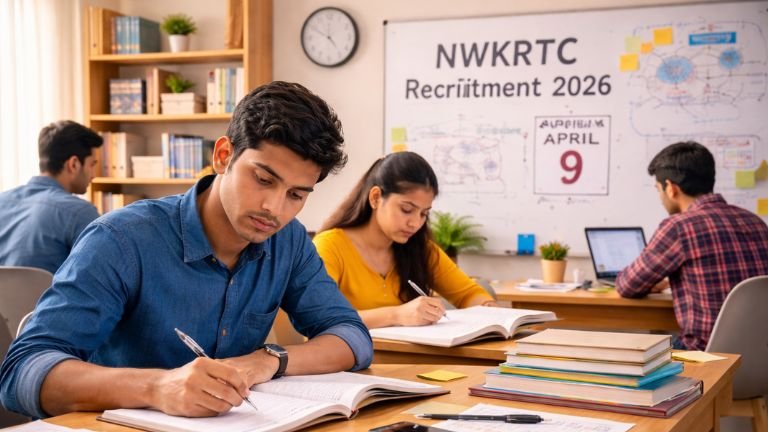NWKRTC ನೇಮಕಾತಿ 2026 ಪರೀಕ್ಷೆಗೆ ವಿದ್ಯಾರ್ಥಿಗಳು ತಯಾರಿ ನಡೆಸುತ್ತಿರುವ ದೃಶ್ಯ