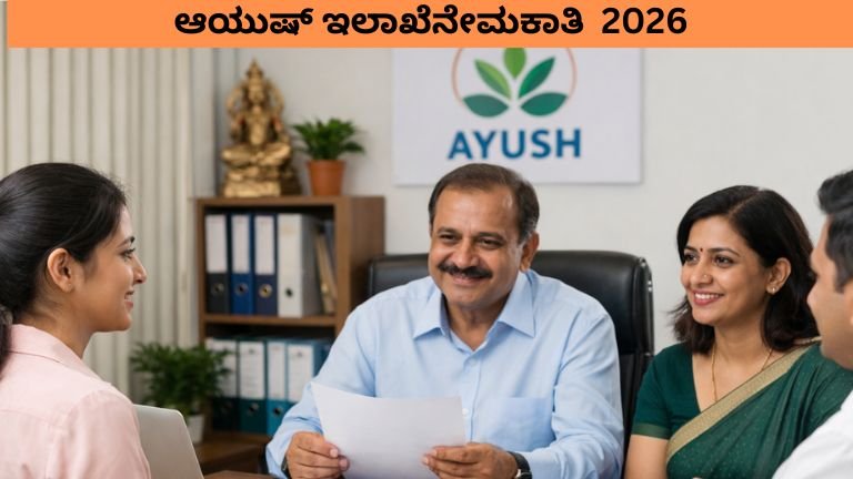 ಆಯುಷ್ ಇಲಾಖೆಯ ಖಾತೆ ಸಹಾಯಕ ಹುದ್ದೆಗೆ ನಡೆಯುತ್ತಿರುವ ನೇರ ಸಂದರ್ಶನದ ದೃಶ್ಯ