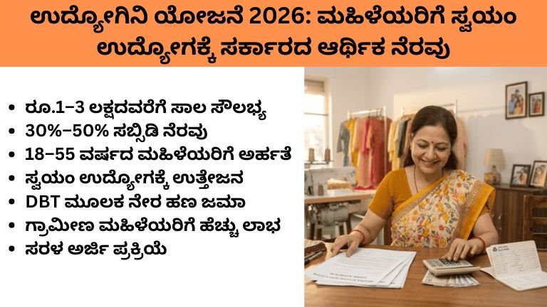 ಉದ್ಯೋಗಿನಿ ಯೋಜನೆ 2026