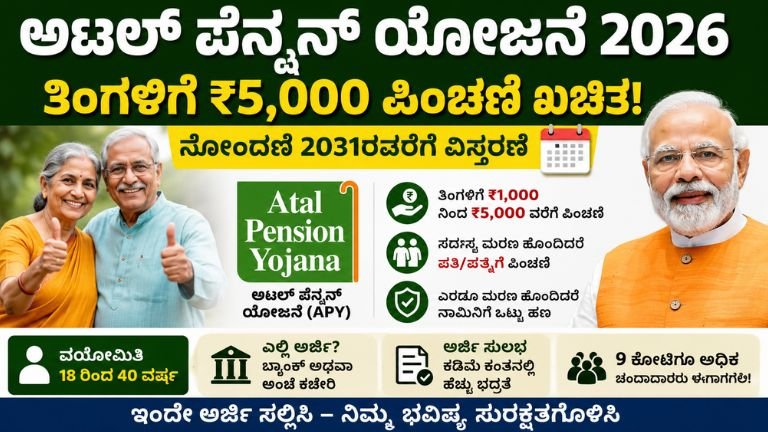 ಅಟಲ್ ಪೆನ್ಷನ್ ಯೋಜನೆ 2026