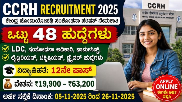 CCRH Recruitment 2025