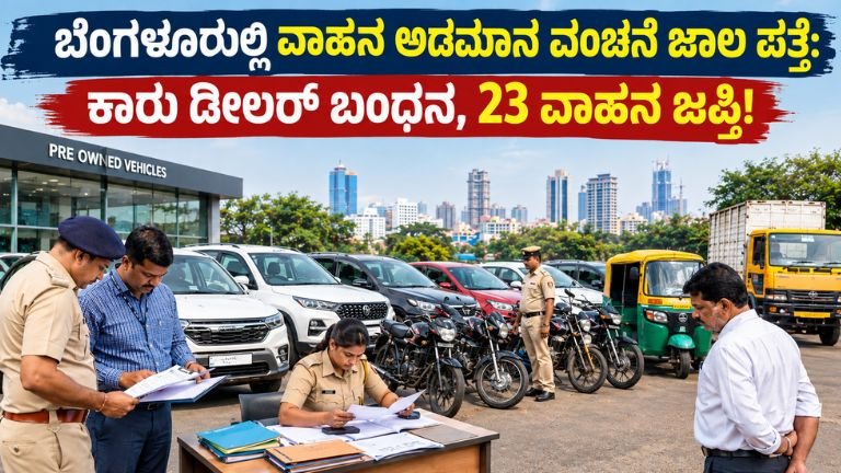 ಬೆಂಗಳೂರಲ್ಲಿ ವಾಹನ ಅಡಮಾನ ವಂಚನೆ ಜಾಲ ಪತ್ತೆ