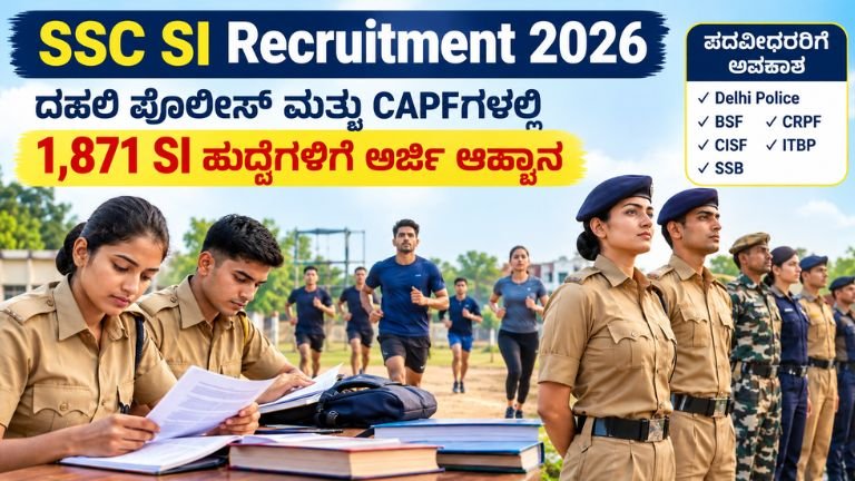 SSC SI Recruitment 2026